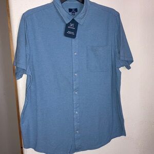 George Men's Casual Blue Button‎ Down Collared Shirt